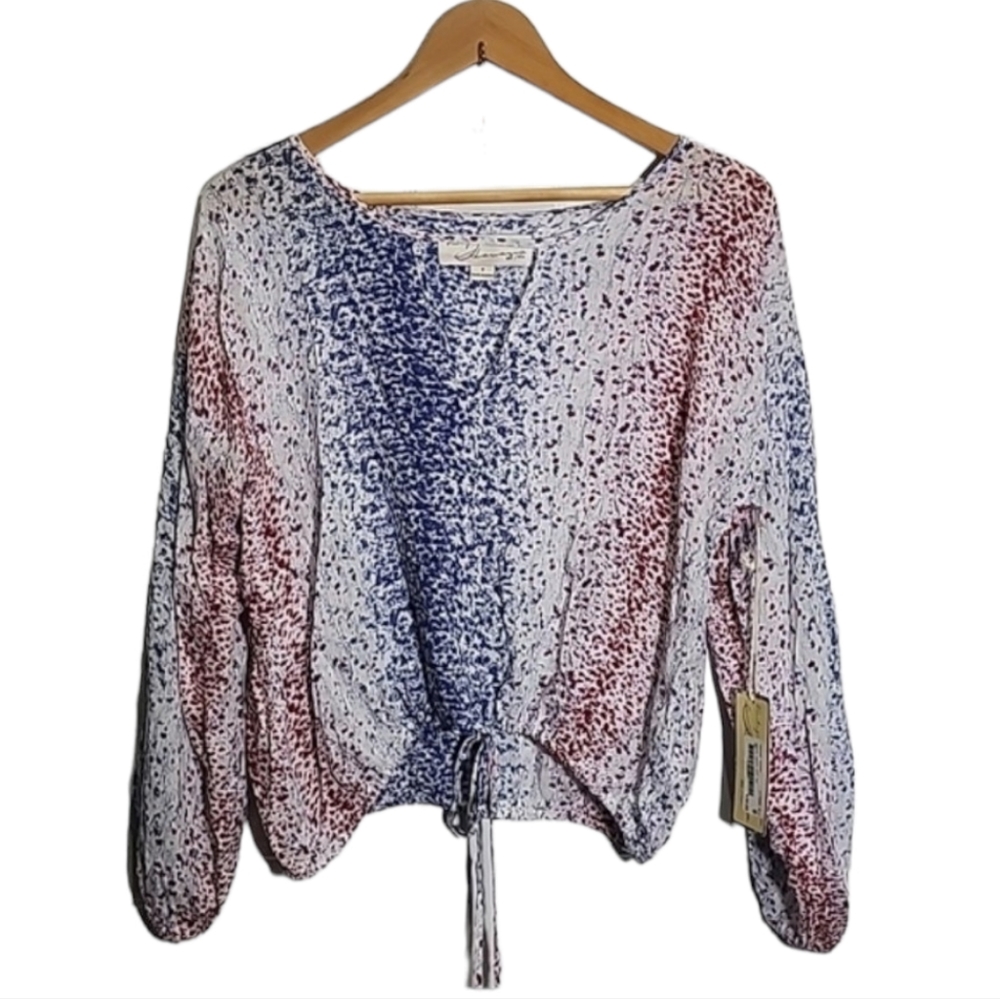 Vintage Havana NWT sheer long sleeve top size S
